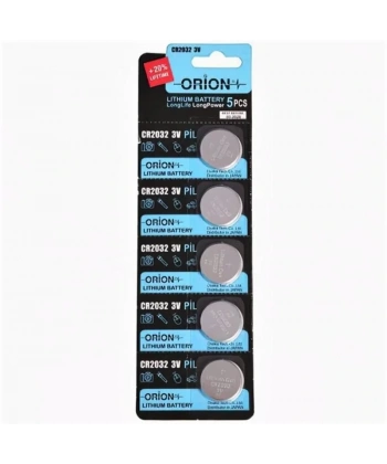 Orion CR2032 3V Lityum Düğme Pil 5li Kart Paket