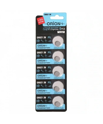 Orion CR927 3V Lityum Pil / CR 927 3V Düğme Pil 5li Kart Paket