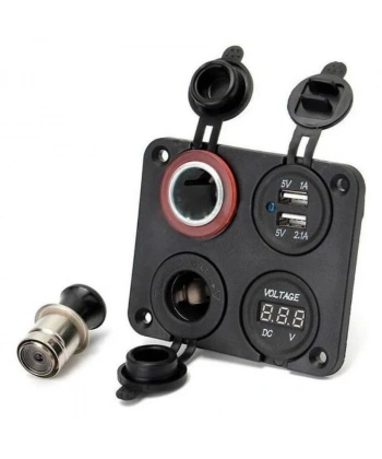 Oto Çakmak, Dişi Çakmaklık Soketi, Voltaj Göstergesi ve 2x5V USB Marine Panel