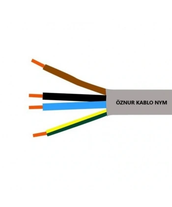 Öznur Kablo 4x1,5 mm NYM (Antigron) Gri 1mt