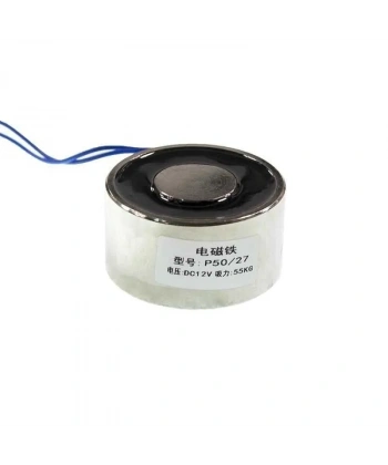 P50/27 12V Elektromıknatıs - 50kg Elektro Manyetik Tutucu
