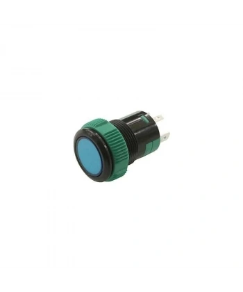 P57 19MM Plastik Ledli Yaylı Buton Mavi