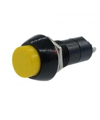 PBS-11A 12mm Anahtarlı Push Buton - Sarı