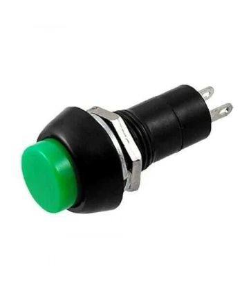 PBS-11A 12mm Anahtarlı Push Buton - Yeşil