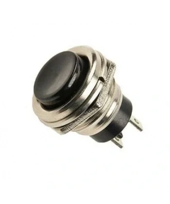 PBS26 16mm Push Buton - Siyah