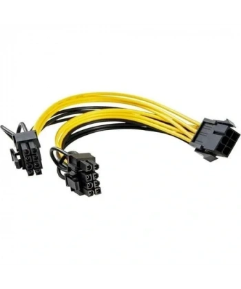 Pci-e 6 Pin Dişi To 2 X Pci-e 8 (6+2) Pin Erkek Gpu Güç Çoklayıcı Kablo