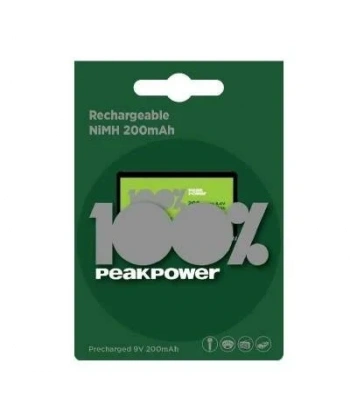 PeakPower 200mAh 9V Şarj Edilebilir Pil