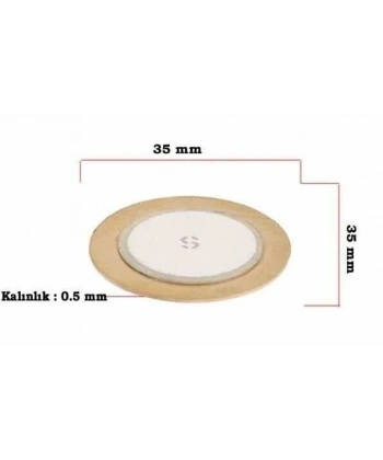 Piezo Disk Element - 35 mm Çap