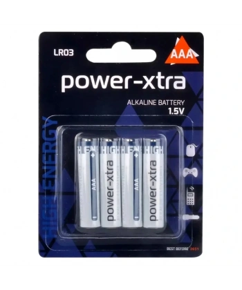 Power-Xtra AAA - LR03 Alkalin İnce Kalem Pil 4lü Blister