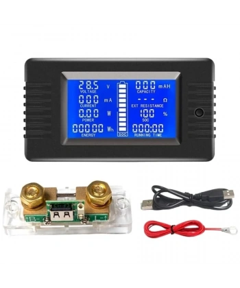 PZEM-015 8-120V 100A Voltmetre Ampermetre - Batarya Kapasite Yöneticisi