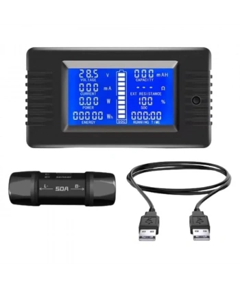 PZEM-015 8-120V 50A Voltmetre Ampermetre - Batarya Kapasite Yöneticisi