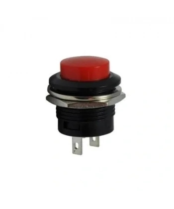 R13-507 16mm Yaylı Push Buton - Kırmızı