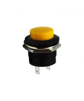 R13-507 16mm Yaylı Push Buton - Sarı