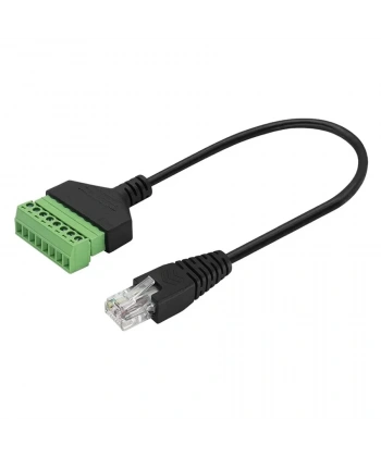 RJ45 Erkek - 8 Pin Vidalı Terminal Dönüştürücü Kablo - 30cm