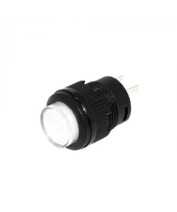 RL16-503A 16MM Plastik 2 Pin Anahtarlı Buton Beyaz