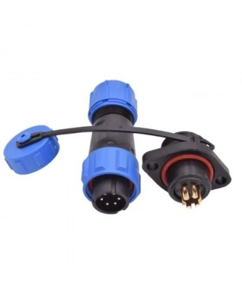 SD13 6 Pin 13mm Su Geçirmez Konnektör Takımı - Flanşlı Panel Tipi