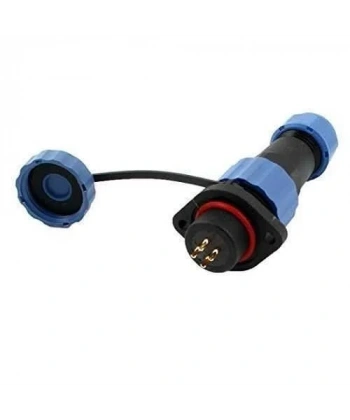 SD16 4 Pin 16mm Su Geçirmez Konnektör Takımı - Flanşlı Panel Tipi