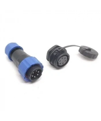 SD20 6 Pin 20mm Su Geçirmez Konnektör Takımı - Panel Tipi