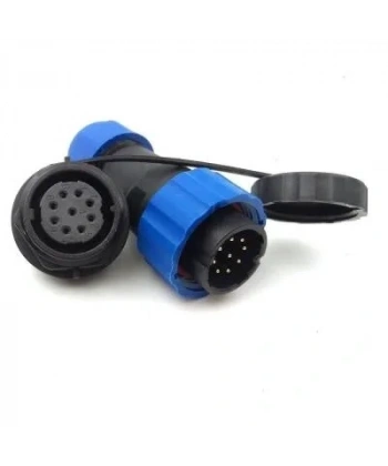 SD20 9 Pin 20mm Su Geçirmez Konnektör Takımı - Panel Tipi