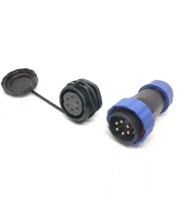 SD28 6 Pin 28mm Su Geçirmez Konnektör Takımı - Panel Tipi