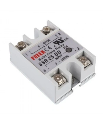 SSR-25DD Solid State Röle 25A - 3-32VDC Giriş 5-60VDC Çıkış