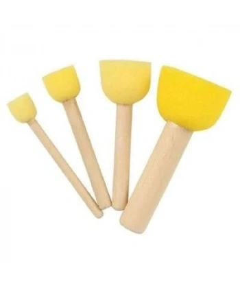 Sünger Tampon Fırça Seti 4lü (Ponpon Fırça)