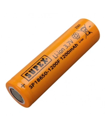 Supex 18650 3.7V 1200mAh Li-ion Pil (Başsız)