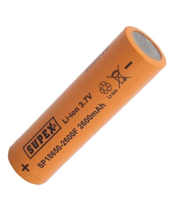 Supex 18650 3.7V 2600mAh Li-ion Şarjlı Pil (Başsız)