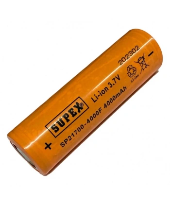 Supex 21700 3.7V 4000mAh Li-ion Şarjlı Pil (Başsız)