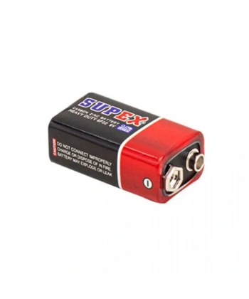 Supex 6F22 9V Çinko Karbon Pil