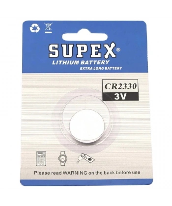 Supex CR2330 3V Lityum Düğme Pil Tekli Kart
