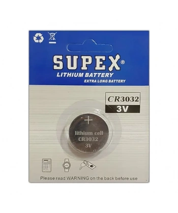Supex CR3032 3V Lityum Düğme Pil Tekli Kart