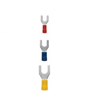 SV 1.25-6 0.50-1.50 mm Kırmızı Çatal Tip İzoleli Kablo Ucu 10 Adet