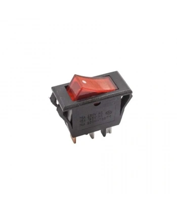T85 Tekli Dar Işıklı On/Off Anahtar - Kırmızı