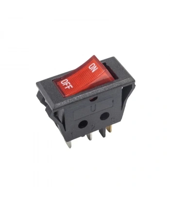 T85 Tekli Dar Işıklı On/Off Anahtar - Kırmızı