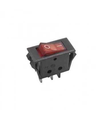 T85 Tekli Dar Işıklı On/Off Anahtar - Kırmızı