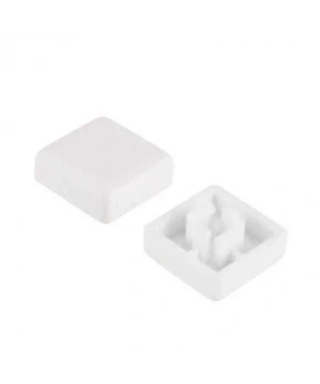 Tact Switch Kapağı Kare Beyaz - 10x10x5mm