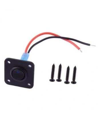 Tekli ON-OFF Mavi Nokta Işıklı Anahtar Switch Panel 12V-24V