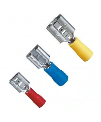 TFD - 1488/5 0.5-1.5mm2 Dişi Faston Tip İzoleli Kablo Ucu Kırmızı - 200 Adet