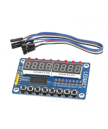 TM1638 Modülü Anahtar Ekran AVR Arduino 8-Bit Dijital LED Kartı
