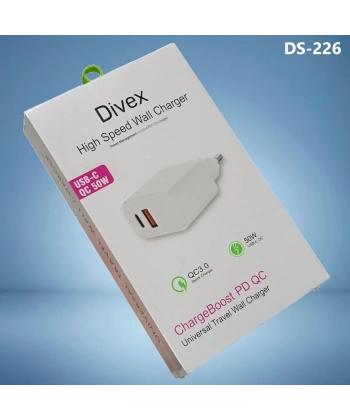 Type-C + USB 50W Yüksek Hızlı Şarj Adaptörü DS-226