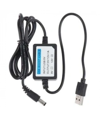 USB 5V - 12V 1A Voltaj Yükseltici Booster 1m