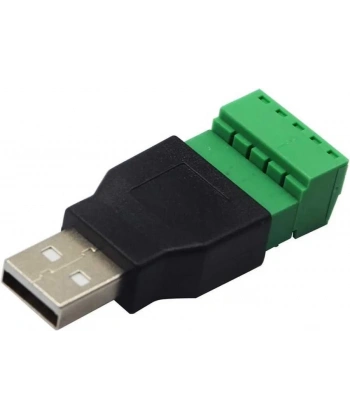 USB Erkek - 5li Klemens Çevirici / USB 2.0 to 5-Pin Terminal