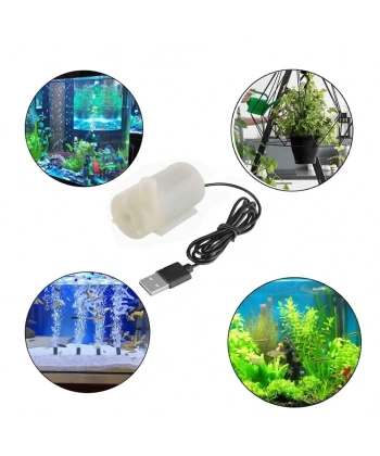 USB Girişli Mini Dalgıç Su Pompası 5V Akvaryum Pompası Yatay
