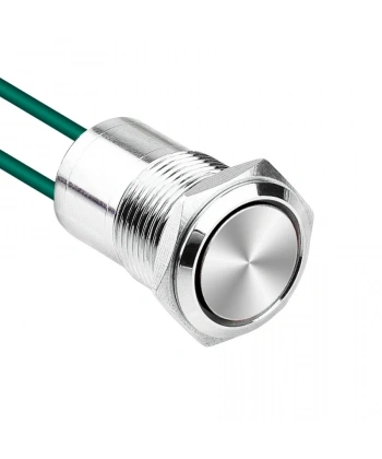 WD16D1-P2Z 16mm Düz Anahtarlı Kablolu Metal Buton