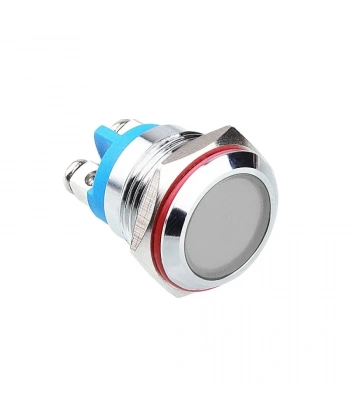 WD16L-P0 16mm 12-24V Metal Sinyal Lambası - Beyaz