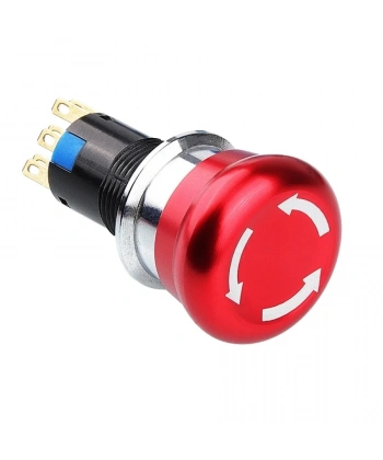 WD16M-Q1 16mm Metal Acil Stop Butonu 2NO+2NC