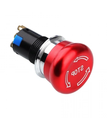 WD16M-Q1 16mm Metal Acil Stop Butonu 2NO+2NC - Logolu