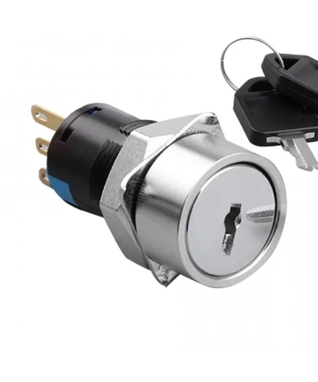 WD16Y-P1 16mm Anahtarlı Mandal Buton 1NO+1NC