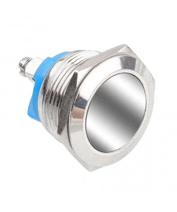 WD19H-P0 19mm Düz Yaylı Metal Buton